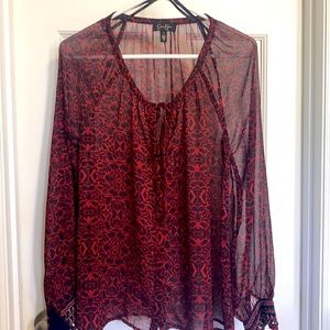 Jessica Simpson sheer blouse